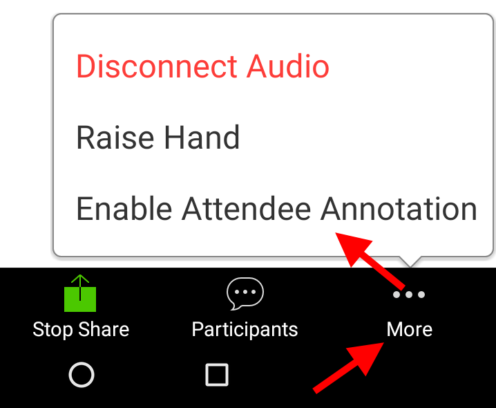 Enable annotation on Android tablet share
